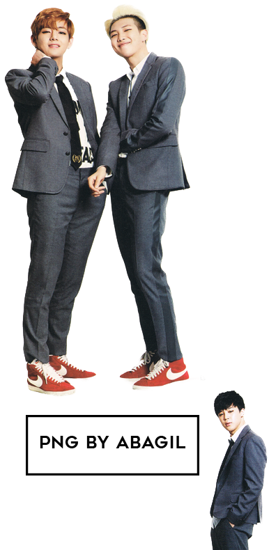 Bts V, Rap Mon, And Jimin Clipart - V And Jimin Standing (502x865), Png Download
