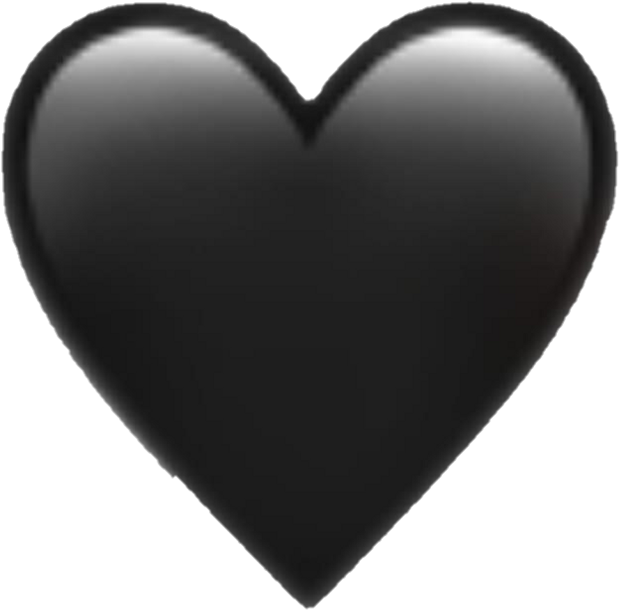 Black Hearts Club Pin Verameat Black Emoji Png - Black Heart Emoji Png (1024x1024), Png Download
