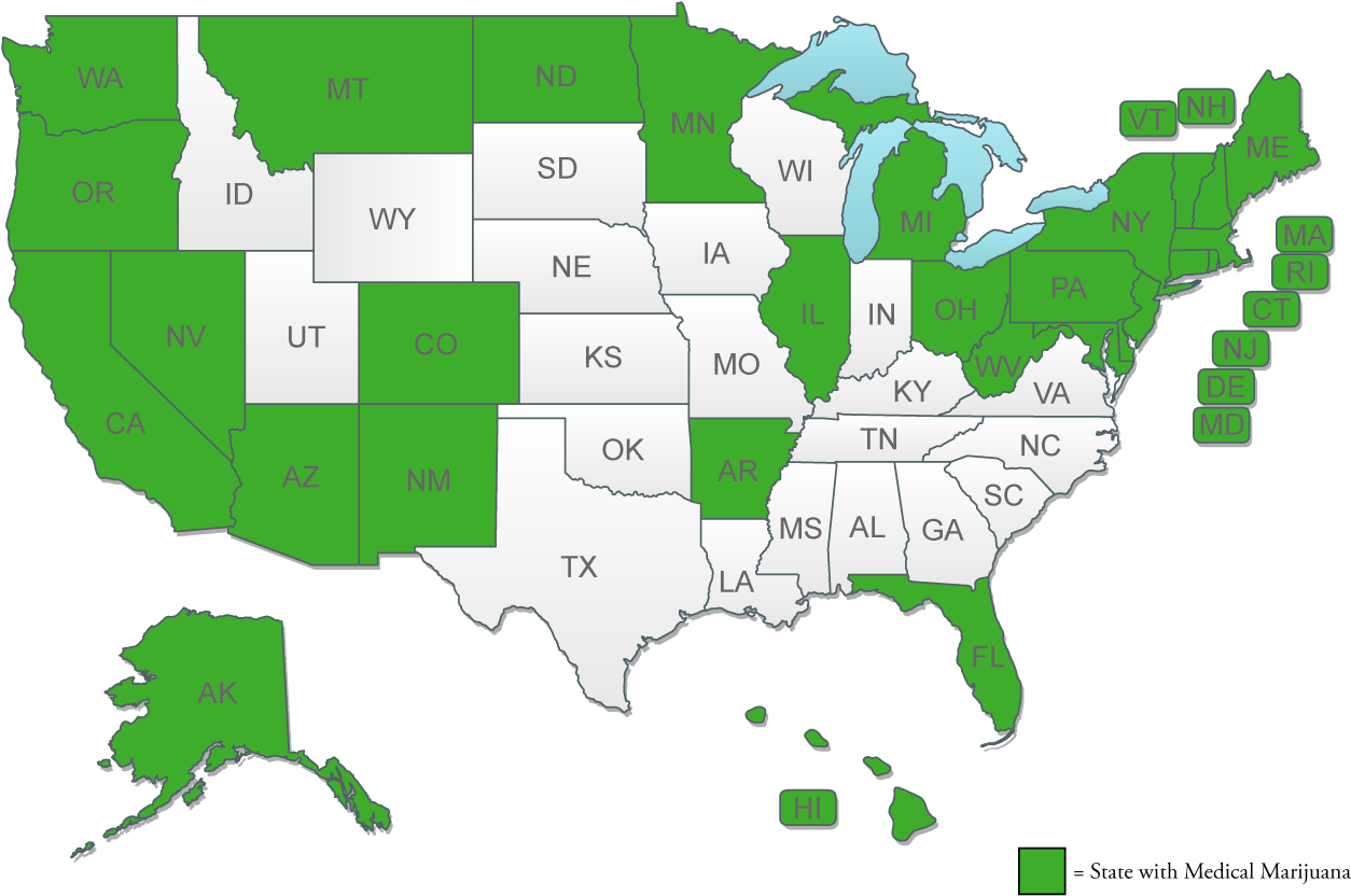 2016 - Weed Legalization (1300x975), Png Download