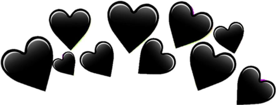 Download Hearts Blackhearts Freetoedit Crown Black Tumblr Adesiv Corona De Corazones Png Png Image With No Background Pngkey Com