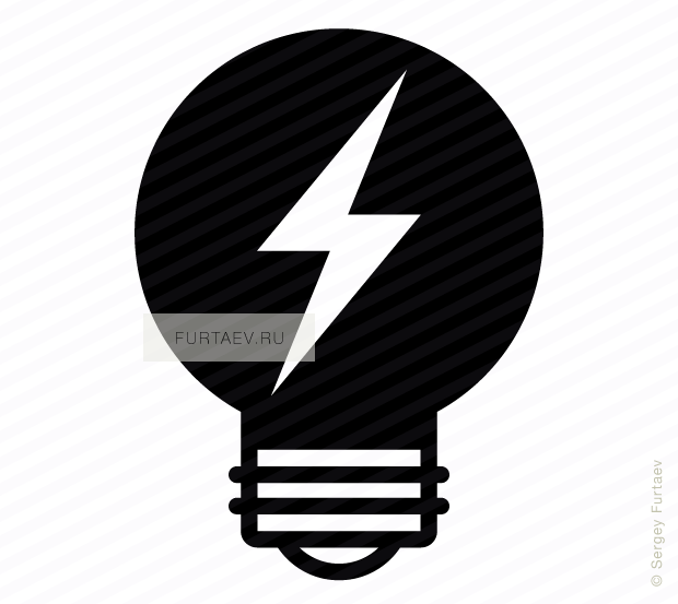 Vector Icon Of Electric Lamp With Lightning Bolt Inside - Dollar Light Bulb Png (620x553), Png Download