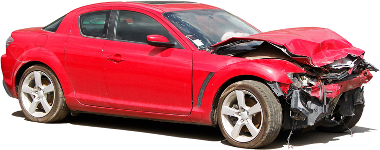 Involved In An Accident While Driving A State Vehicle - Crashed Car Transparent Background (765x312), Png Download