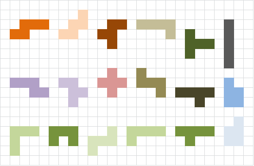 I Shaded Pieces Red If They Duplicated A Piece Already - Cross (522x342), Png Download