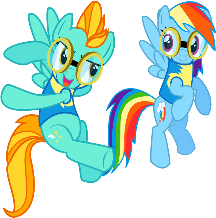 Lightning Dust And Rainbow Dash Vector By Missy12113 - Lightning Dust And Rainbow Dash (900x834), Png Download