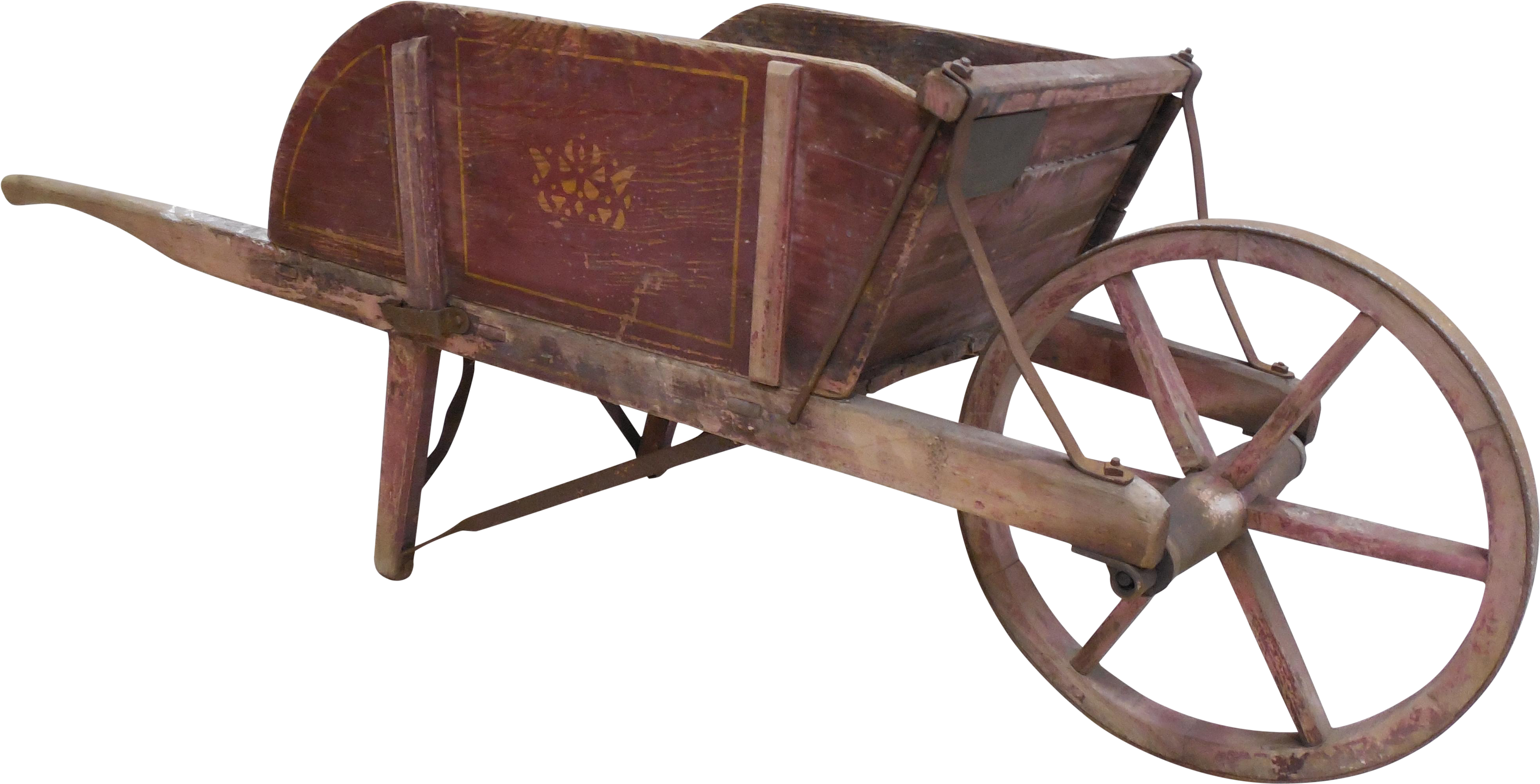 Image Navigation - Antique Wheelbarrow (1024x521), Png Download
