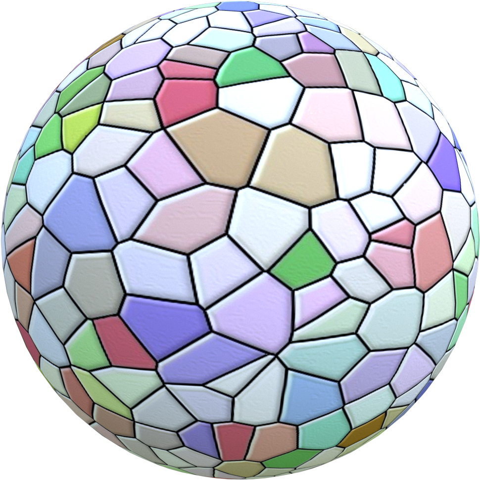 Seamless Colorful Glass Material - Sphere (1024x1024), Png Download