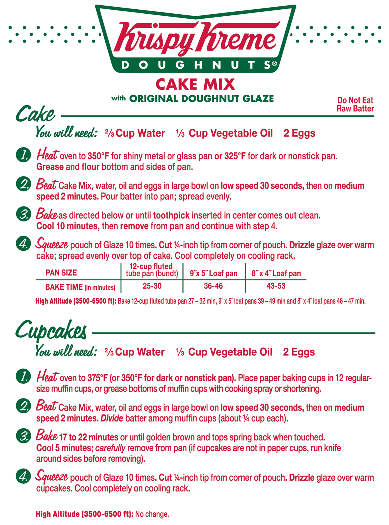 Betty Crocker Krispy Kreme Doughnuts Cake Mix With - Krispy Kreme Cake Mix With Original Doughnut Glaze (1800x1800), Png Download