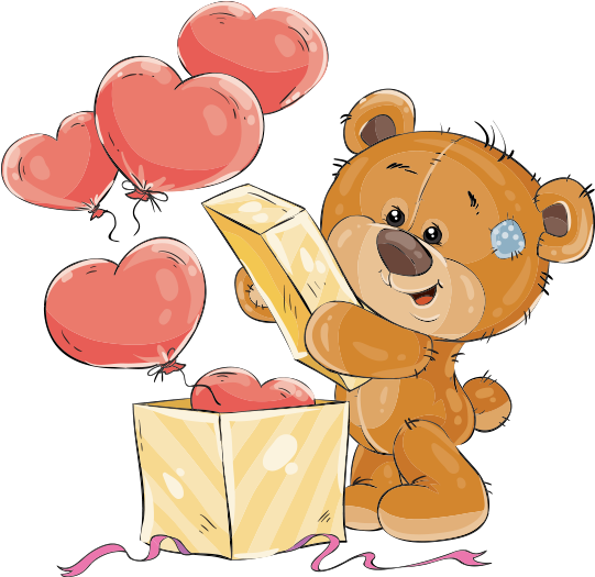 Png Balon Bulan Sevimli Ayı Resmi - Dibujos En Color Ositos (620x524), Png Download