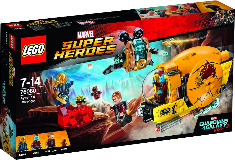 Guardians Of The Galaxy Vol 2 Lego Set - Lego 76080 Marvel Guardians Of The Galaxy 2 Ayesha's (1000x1000), Png Download