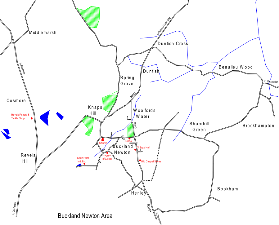 Buckland Newton Sharnhill Green Bookham Duntish Cross - Buckland Newton Hundred (899x726), Png Download
