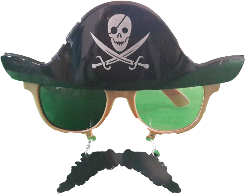 Anteojo Pirata C/ Mostacho - Glasses (1238x928), Png Download