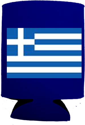 Greek Flag - Koozies - Koozies2046 - Custom Heat Pressed - Greek Flag (400x450), Png Download