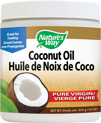 Coconut Oil Organic Pure Virgin - Nature's Way (500x583), Png Download