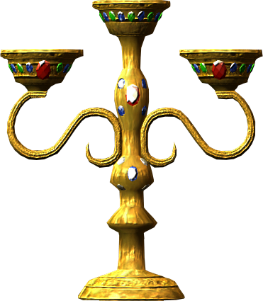 Jeweled Candlestick (371x425), Png Download