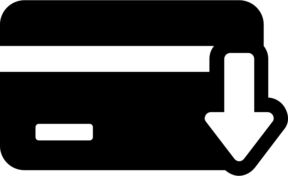 Credit Card With Down Arrow Comments - Credit Card (980x600), Png Download