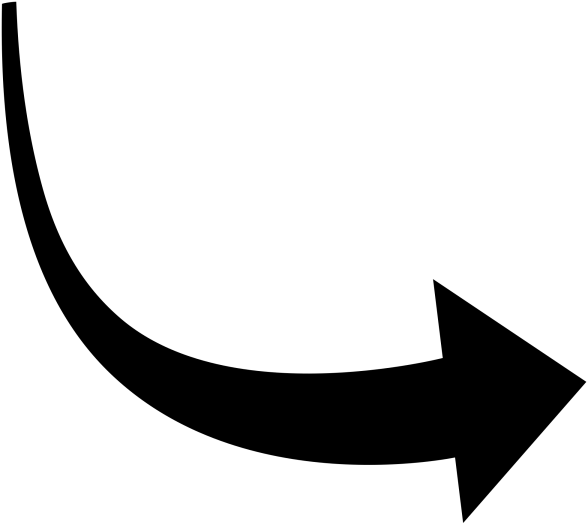 This Image Rendered As Png In Other Widths - Black Curved Arrow Png (500x447), Png Download