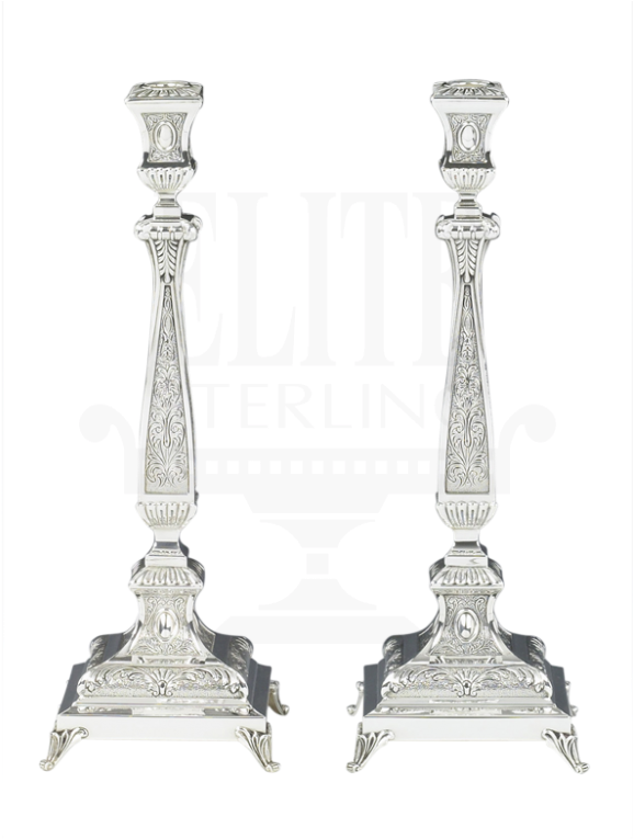Close Tzirich Silver Candlestick Set - Trophy (585x780), Png Download