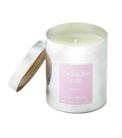 Baiser Rose Travel Candle - Candle (420x477), Png Download