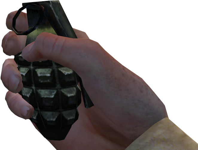 Mk 2 Grenade First Person Cod - Grenade (672x528), Png Download