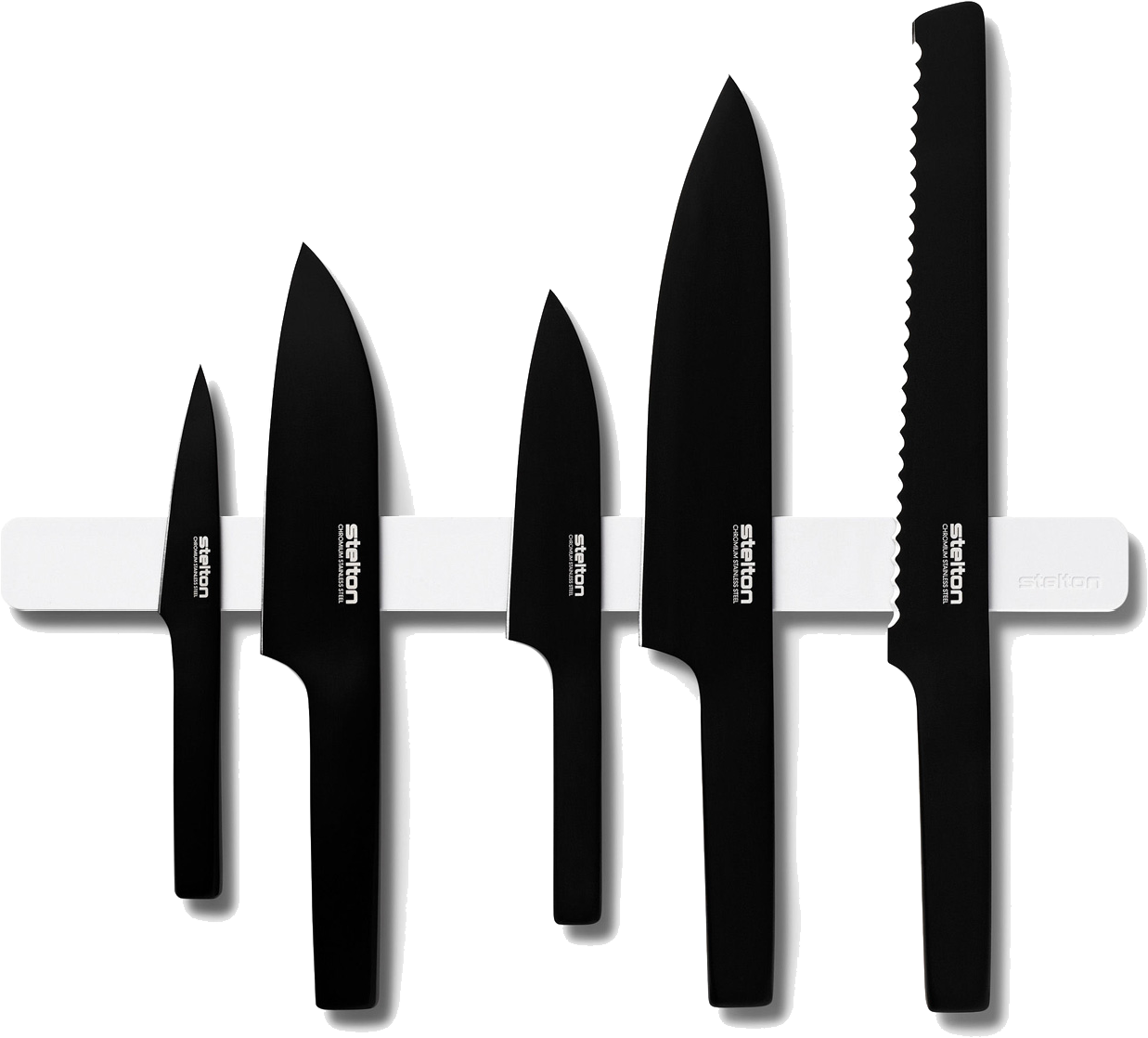 Pure Black Knives By Stelton Set - Stelton All Black Knives (1400x1247), Png Download