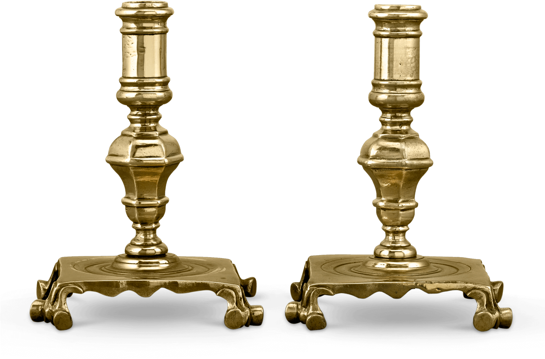 Early 18th-century English Brass Candlesticks - Brass (1750x1750), Png Download