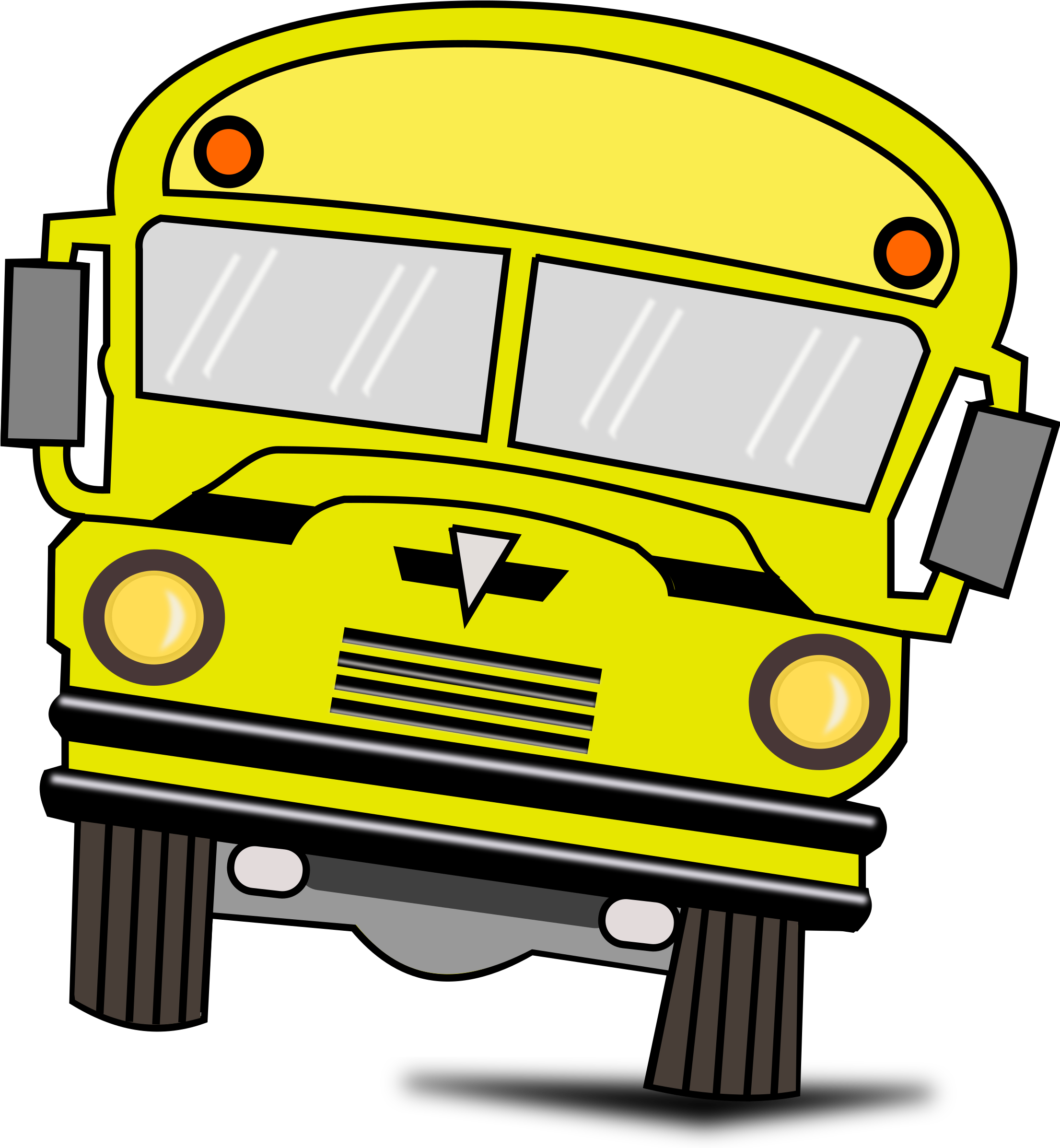Big Image - Red School Bus Clipart (2210x2400), Png Download