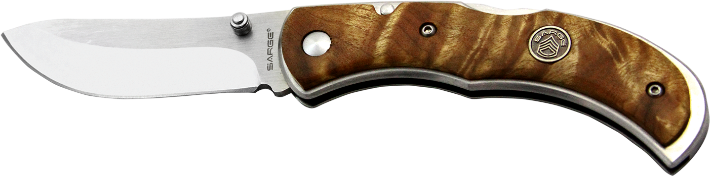 Sarge Knives Sk-424 Single Blade Lock Back Semi Skinner (1500x1000), Png Download