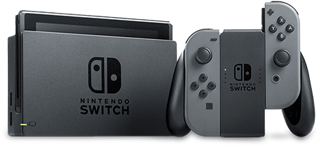 Nintendo Switch With Neon Blue And Neon Red Joy-con (500x500), Png Download