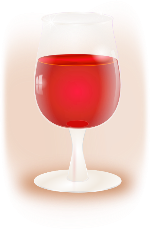 Free Glass Of Wine - Champagne Stemware (504x800), Png Download