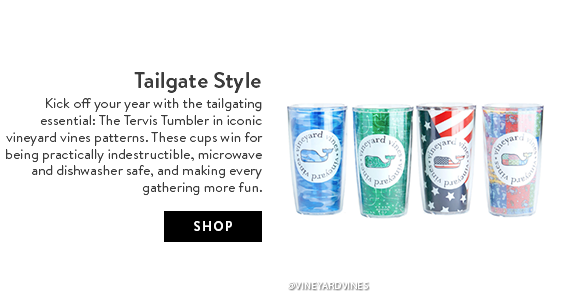 Ab4b73b8 5232 4195 A13a 6b8fd6953fd5 - Vineyard Vines Tailgate Tervis Tumblers (set Of 4) (564x297), Png Download