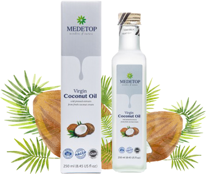 The Coconut Oil Has Been Recognised As Health Oil In - Medetop Virgin Coconut Oil (774x700), Png Download