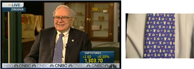 Fruit Of The Loom "underwear" Tie Worn By Warren Buffett (1000x267), Png Download