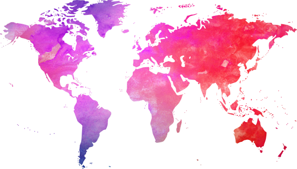 #freetoedit #paises #mundo #words #world #america #asia - Flat World Map (600x342), Png Download