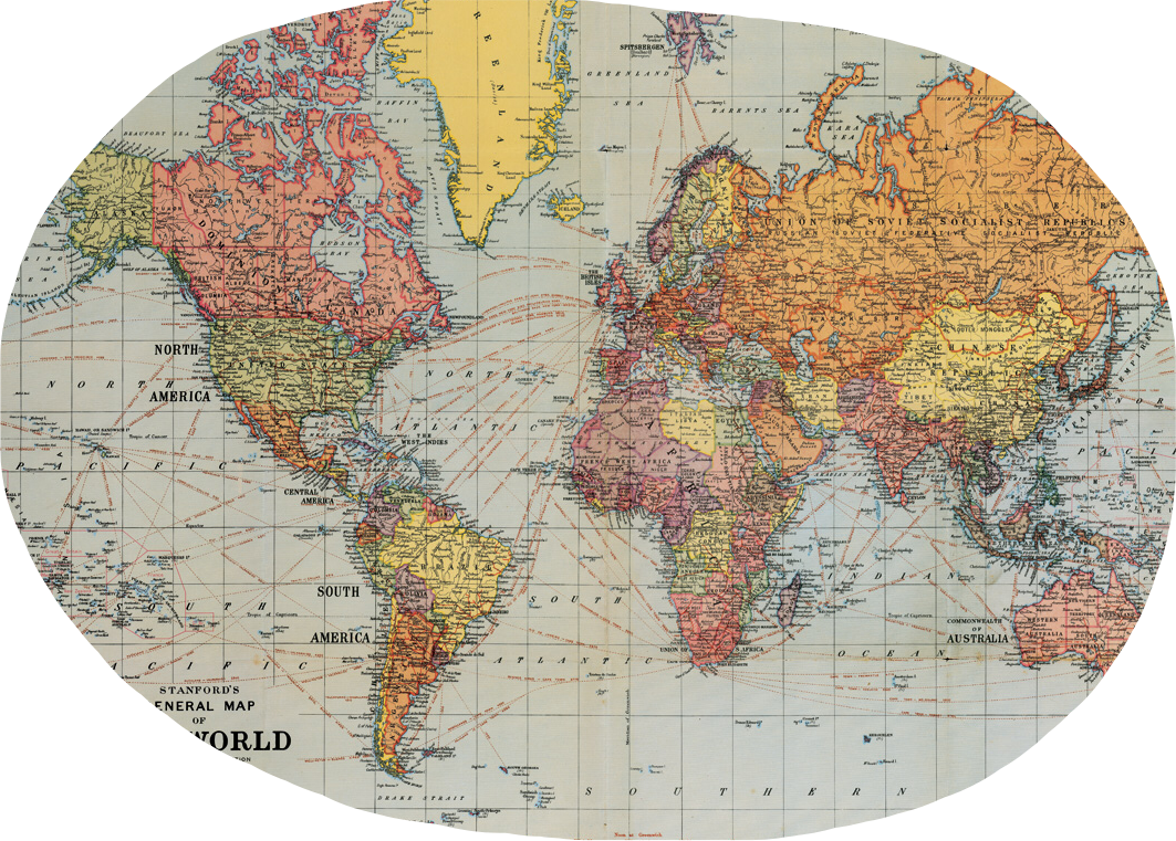 Report Abuse - World Map Wrapping Paper (1063x761), Png Download