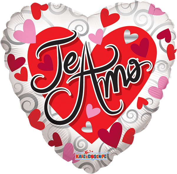 Globo Te Amo Corazon Blanco - 4" Airfill Only Te Amo Corazon Blanco - Mylar Balloons (600x601), Png Download