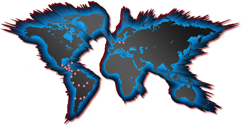 Proyectos24 - Mapa Mundi - Glowing World Map Png (978x508), Png Download