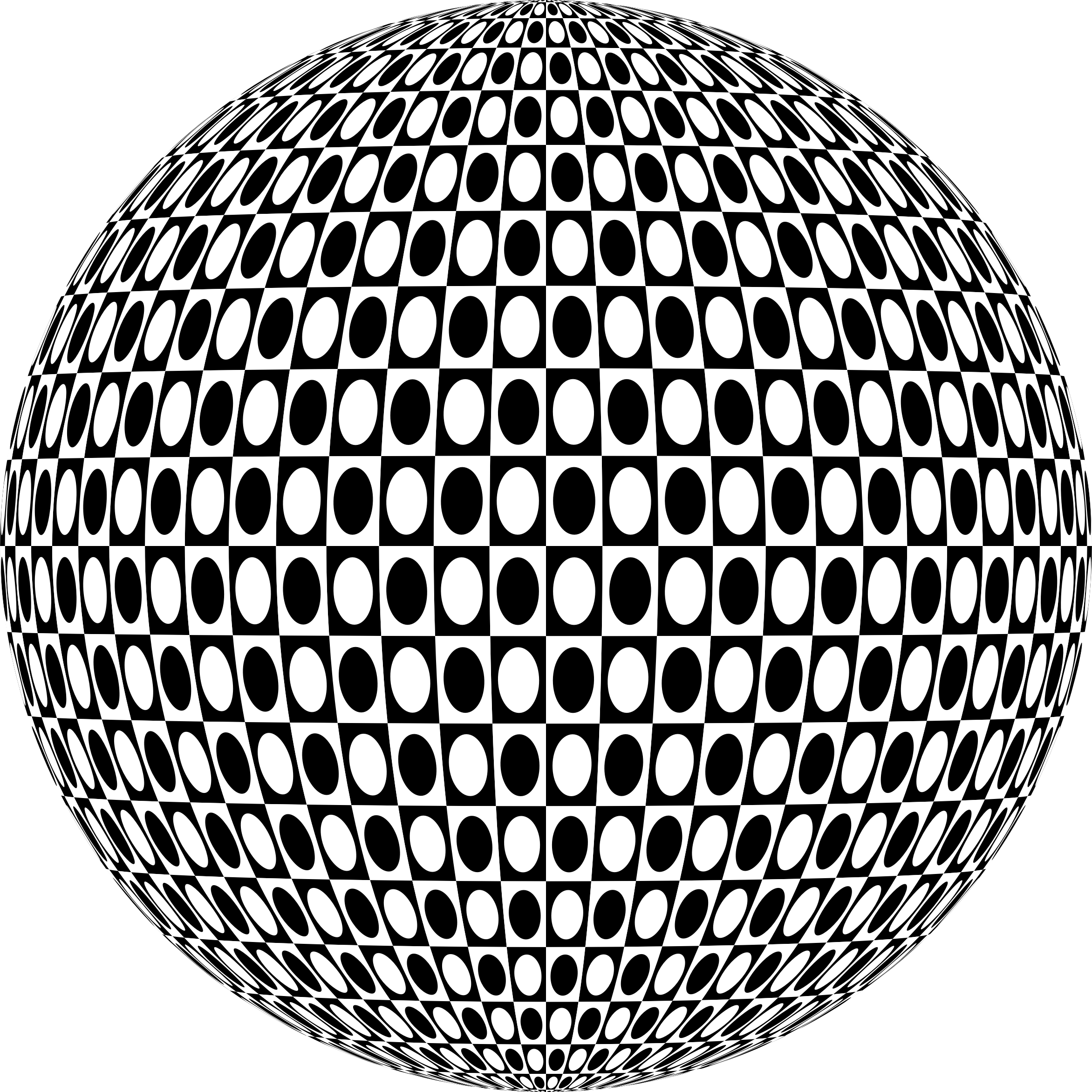 This Free Icons Png Design Of Abstract Checkered Sphere (2344x2344), Png Download
