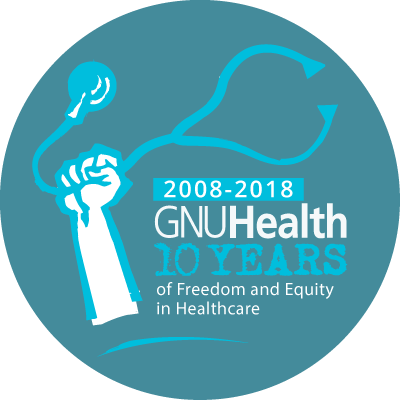 Gnu Health 10 Years - Gnu Health (400x400), Png Download