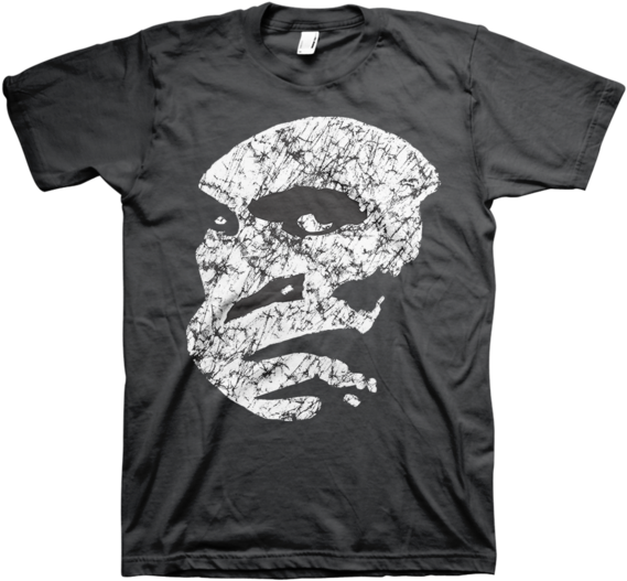 Paak Shadow Face Tee - Discharge Hear Nothing Shirt (600x558), Png Download