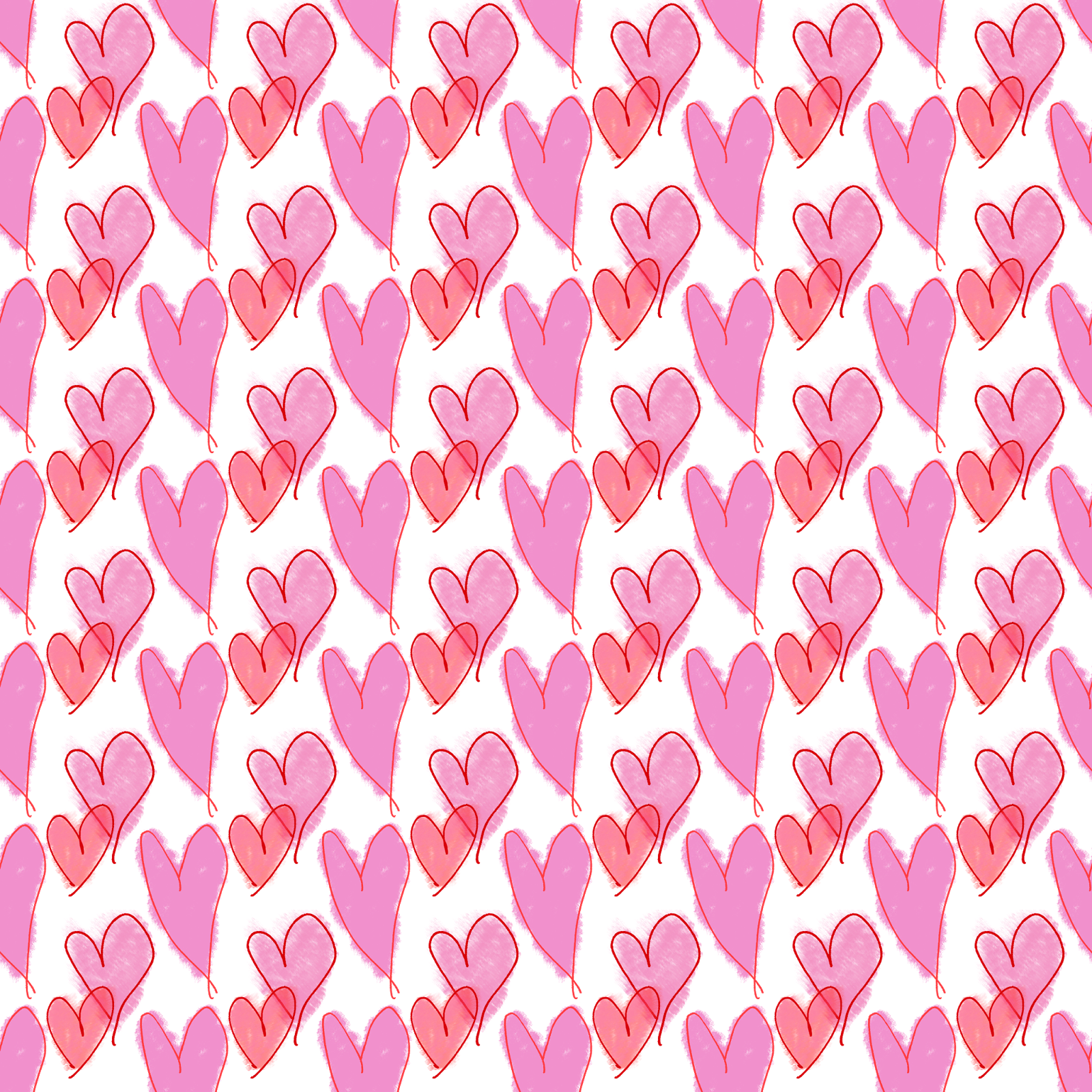 The Graphics Monarch Royalty Free Valentine Hearts - Printable Background Label For Valentines (1600x1600), Png Download