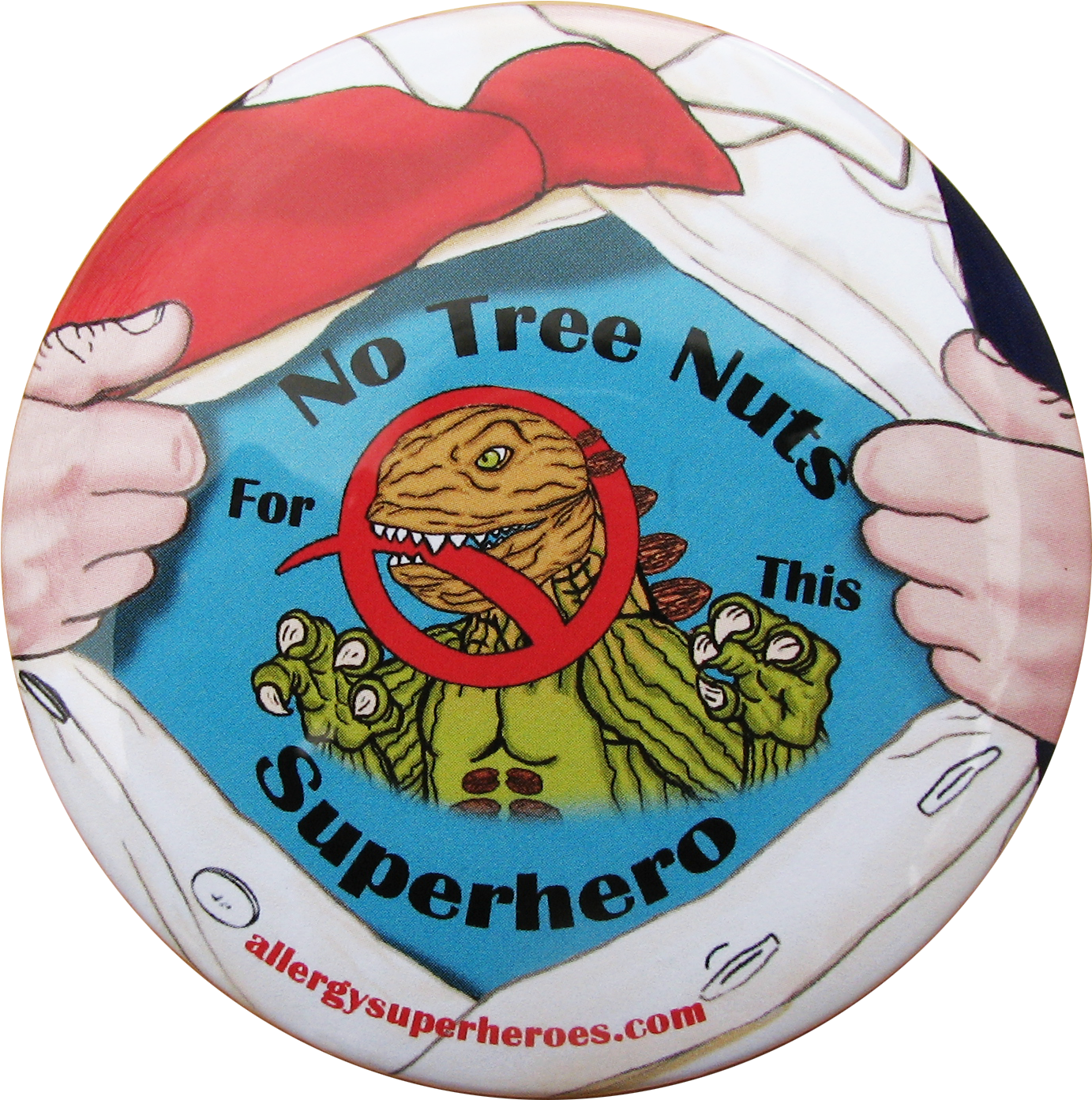 Tree Nut Allergy Superhero Boy Button - Badge (1636x1596), Png Download