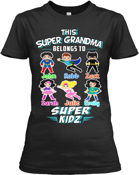 This Super Grandma Belongs To Super Kids" T-shirt At - Halloween Nurse T Shirt (454x569), Png Download