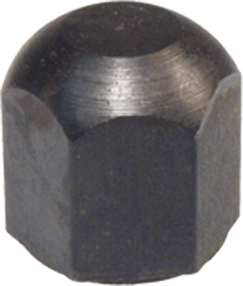 Tall Heavy-hex Nut With A Closed End, Machined From - Metal (990x1055), Png Download