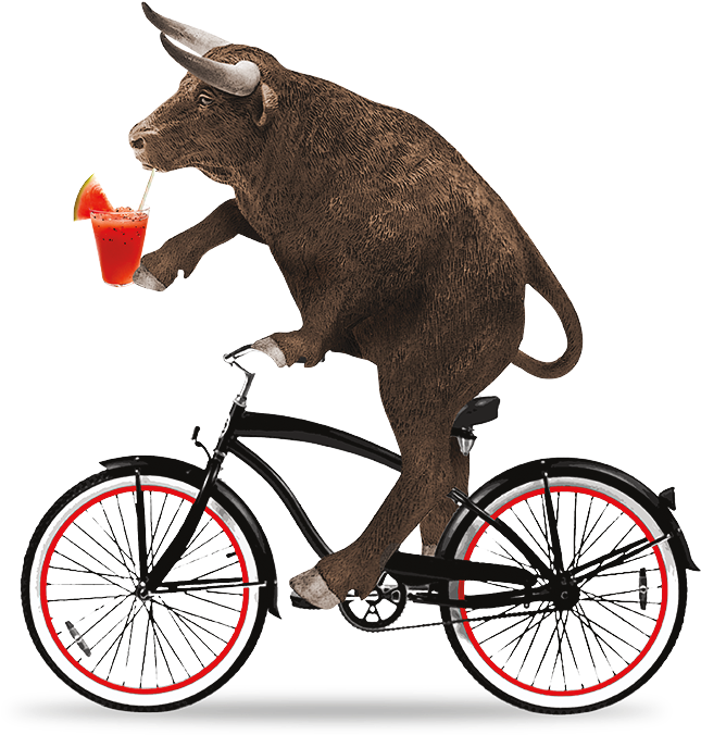 Bull Riding Beach Cruiser Stock Transfer - Bull (675x675), Png Download