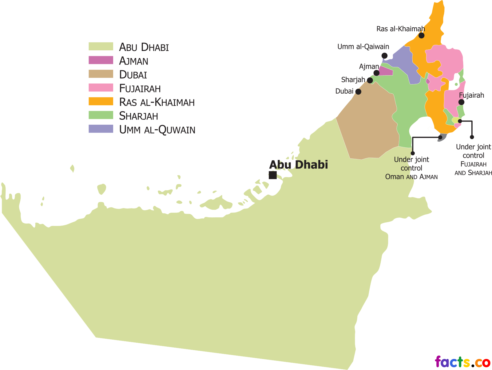 Geography - Many State In Uae (1600x1205), Png Download