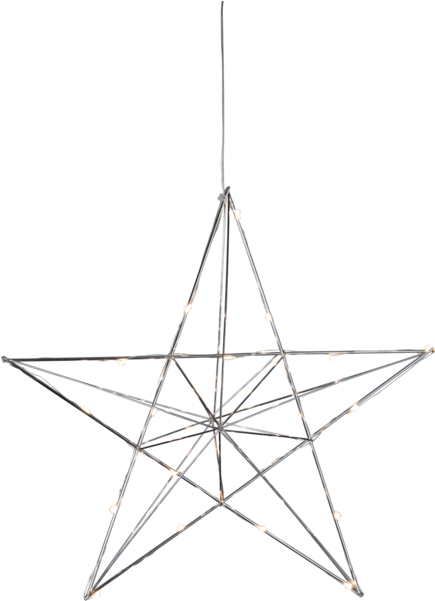 Star Line - Metal Decorative Star Line Star W. Leds (600x600), Png Download
