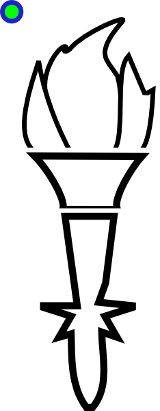 Torch Outline Clip Art - Outline Of A Torch (234x599), Png Download