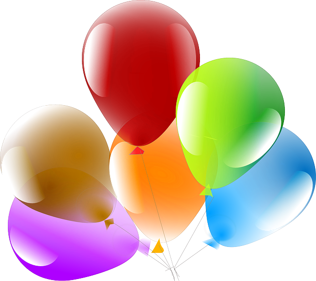 Baloes De Aniversario 3d Png - Transparent Background Balloons Png (640x569), Png Download