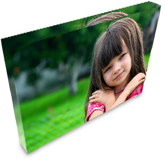 7″ X 5″ Acrylic Block - Girl (410x320), Png Download