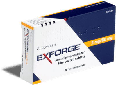 The Patented Pharmaceutical - Exforge 5 160 Mg 28 Film Tablet (450x381), Png Download